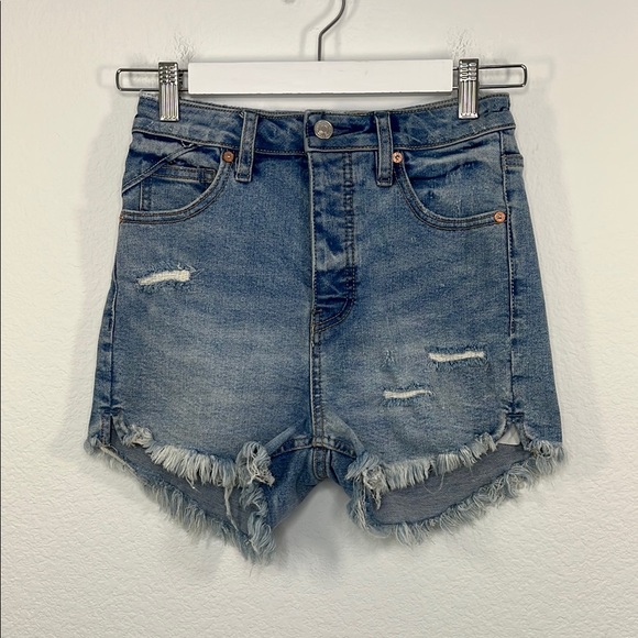 Free People X We The Free Curvy Vintage High Rise‎ Short size 25 - Picture 2 of 9